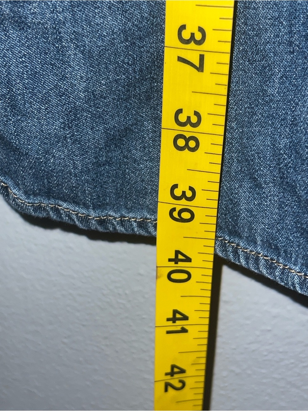 GAP Blue Denim Western Shirt Dress - Blue - Picture 8 of 15